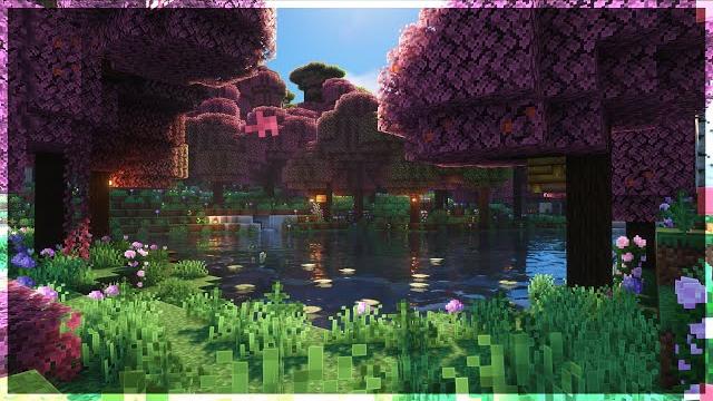 Minecraft cherry blossom forest ambience w/ c418 music (slowed) | 4 hours Minecraft cherry blossom forest ambience w/ c418 music (slowed) | 4 hours