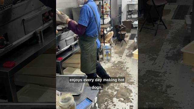 This friendly guy in japan handmakes hot dogs everyday This friendly guy in japan handmakes hot dogs everyday