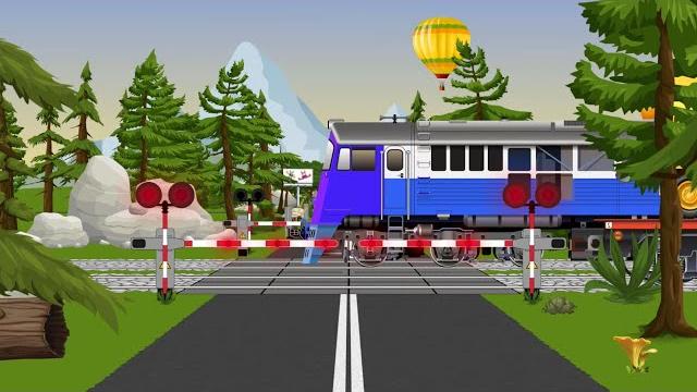 Rail crossing for children. pociągi dla dzieci. Rail crossing for children. pociągi dla dzieci.
