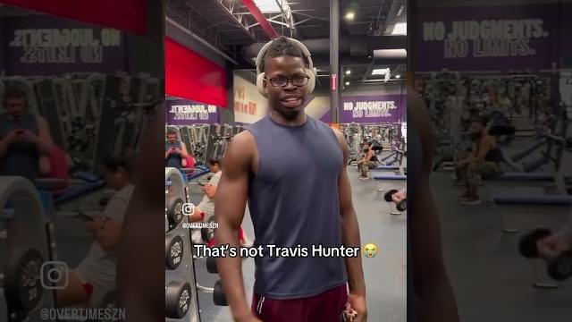 Travis hunter at the gym going crazy Travis hunter at the gym going crazy