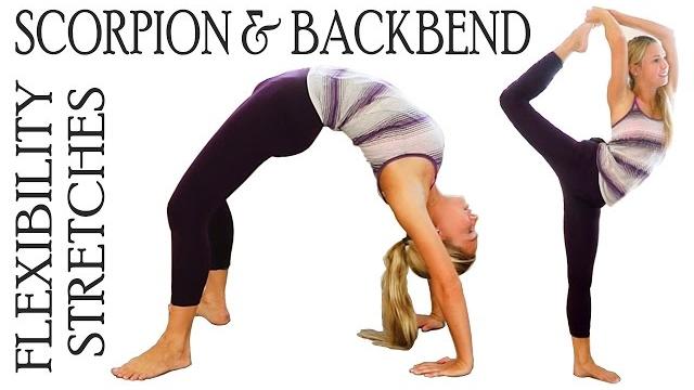 Flexibility stretch exercises workout for scorpion & back bends for ballet, dance & cheerleading Flexibility stretch exercises workout for scorpion & back bends for ballet, dance & cheerleading