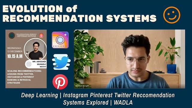 Evolution of recommendation systems | deep learning | instagram pinterest x recsys explored | wadla Evolution of recommendation systems | deep learning | instagram pinterest x recsys explored | wadla