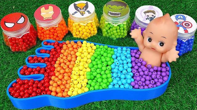 Satisfying asmr diy how to make rainbow slime foot bathtub from mixing candy cutting video Satisfying asmr diy how to make rainbow slime foot bathtub from mixing candy cutting video