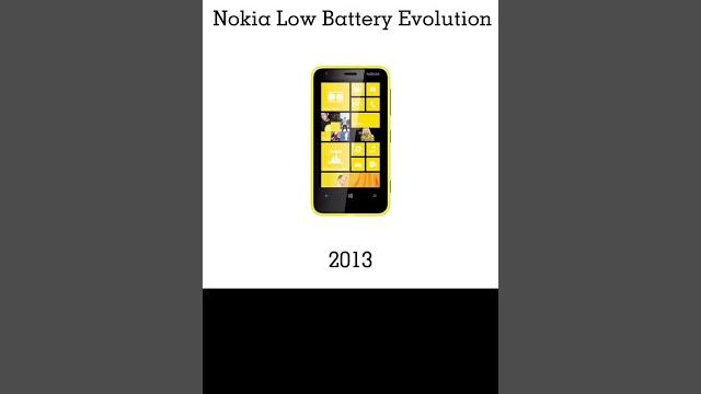 Nokia low battery evolution Nokia low battery evolution