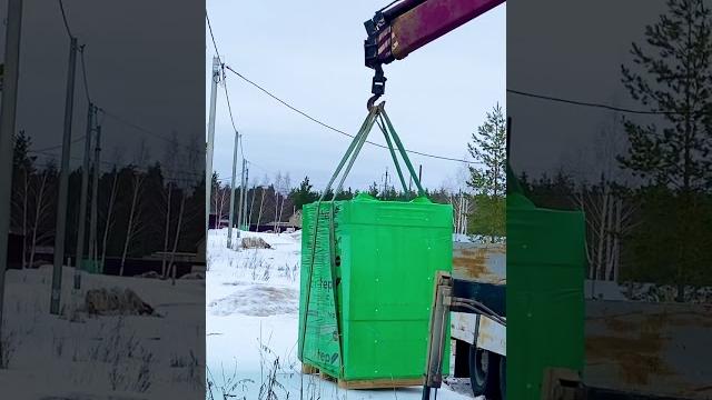 Газоблок разгрузка в снег Газоблок разгрузка в снег