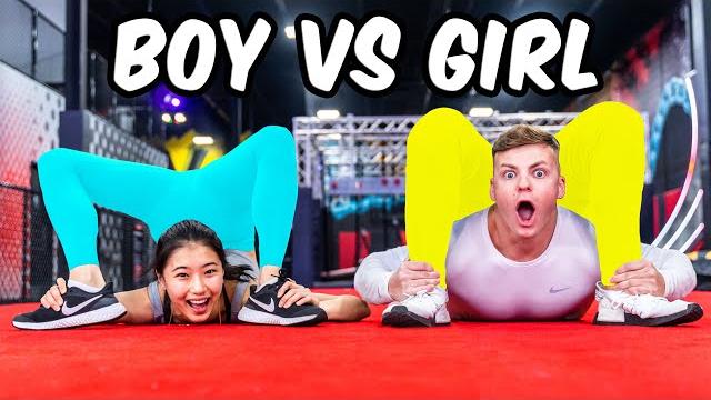 Girl vs boy gymnastics & flexibility challenge Girl vs boy gymnastics & flexibility challenge