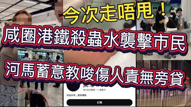 咸圈港鐵殺蟲水襲擊市民,河馬蓄意教唆傷人責無旁貸#何太 #河馬 #何伯 咸圈港鐵殺蟲水襲擊市民,河馬蓄意教唆傷人責無旁貸#何太 #河馬 #何伯