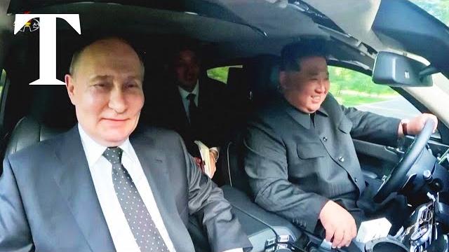 Kim jong un drives putin during state visit to north korea Kim jong un drives putin during state visit to north korea