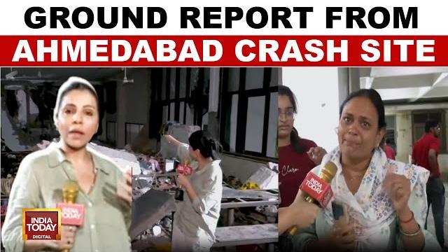 Ground report from ahmedabad plane crash site: crash at bj medical college mess | india today news Ground report from ahmedabad plane crash site: crash at bj medical college mess | india today news