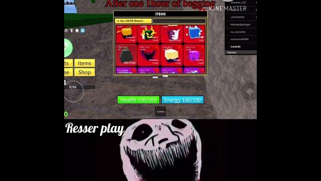 Power of "pls fruit" - blox fruits - troll face meme️ Power of "pls fruit" - blox fruits - troll face meme️