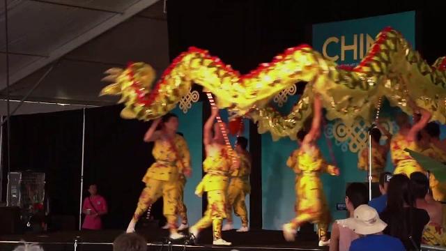 Chinese dragon dance Chinese dragon dance