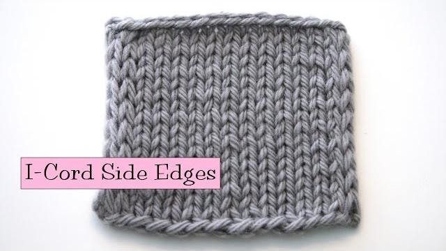 Knitting help - i-cord side edging Knitting help - i-cord side edging