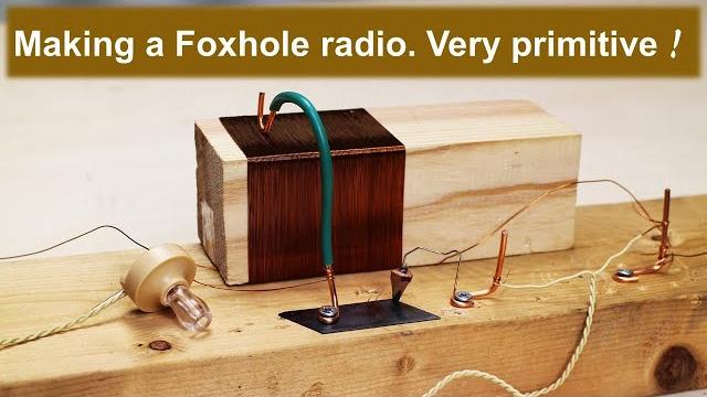 Making a foxhole radio very primitive Making a foxhole radio very primitive