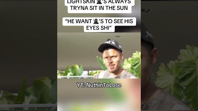 He want to sit in the sun so people see his eyes He want to sit in the sun so people see his eyes