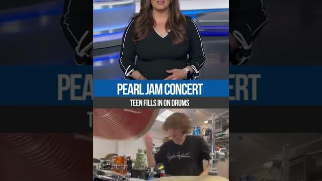 Pix now: teen plays drums for pearl jam Pix now: teen plays drums for pearl jam