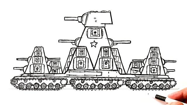 Как нарисовать танк кв-44 | ахадов эльнур Как нарисовать танк кв-44 | ахадов эльнур