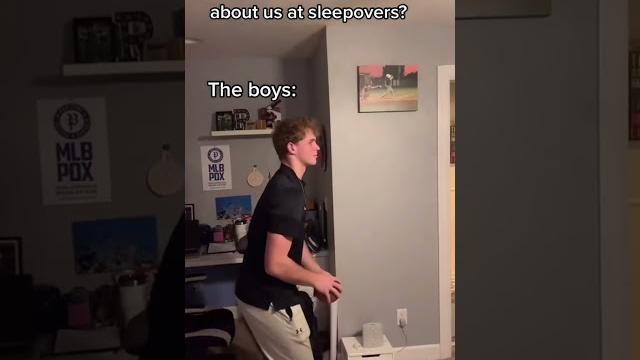 What boys talk about at sleepovers #shorts What boys talk about at sleepovers #shorts