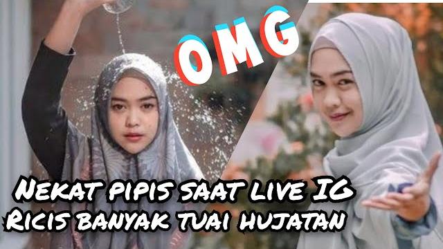 Aksi nekat ricis 'pipis' saat live ig Aksi nekat ricis 'pipis' saat live ig