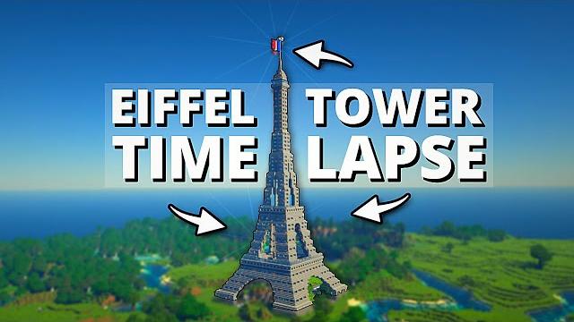 Eiffel tower in minecraft - timelapse #shorts Eiffel tower in minecraft - timelapse #shorts