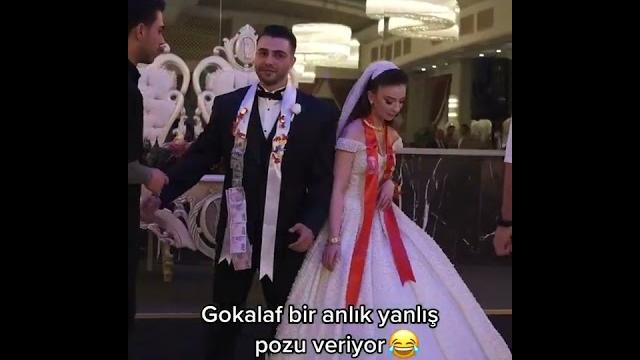 Gokalaf düğünde yanliş pozu veri̇yor Gokalaf düğünde yanliş pozu veri̇yor