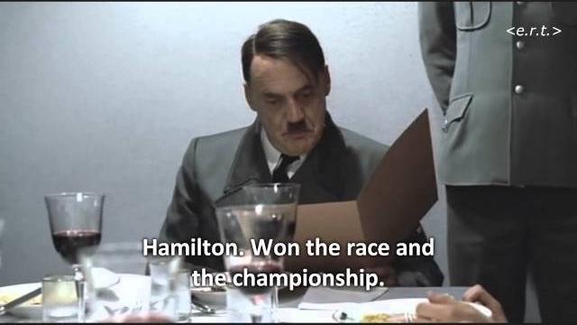 Hitler gets the news that rosberg is not champion Hitler gets the news that rosberg is not champion