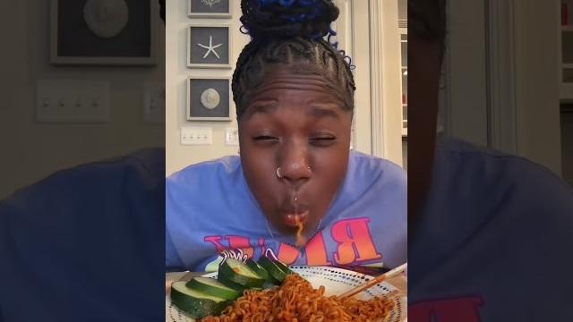Vickey cathey eats the spiciest noodles on the planet #shorts Vickey cathey eats the spiciest noodles on the planet #shorts