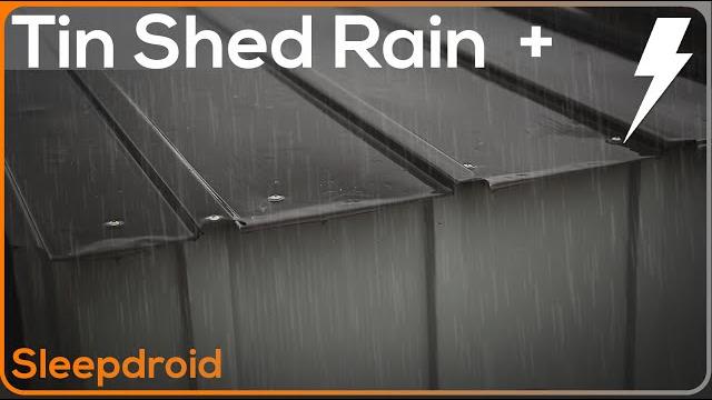 ► rain on a metal roof | tin roof sounds for sleeping | 10 hours of rain and thunder on a metal shed ► rain on a metal roof | tin roof sounds for sleeping | 10 hours of rain and thunder on a metal shed