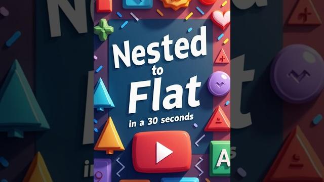 Say goodbye to nested arrays! | javascript .flat() in 30s #js #shorts #javascriptshorts #learncode Say goodbye to nested arrays! | javascript .flat() in 30s #js #shorts #javascriptshorts #learncode