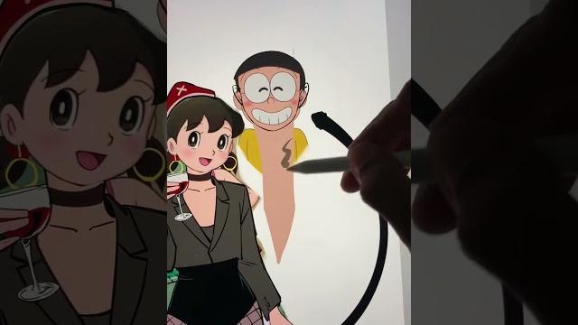 Avatar design: domineering nobita and shizuka drawing jing Avatar design: domineering nobita and shizuka drawing jing