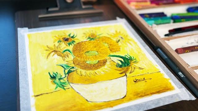 油畫棒_梵谷向日葵 油畫棒_梵谷向日葵