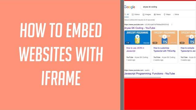 How to embed other websites with iframe in html How to embed other websites with iframe in html