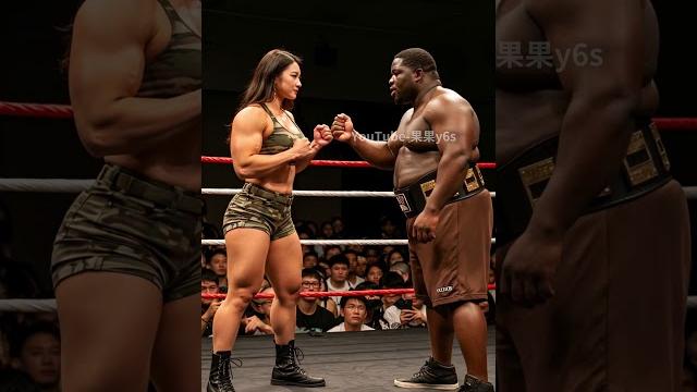 Strong lady beats heavyweight boxer!! #kungfu #fight #boxing #ai Strong lady beats heavyweight boxer!! #kungfu #fight #boxing #ai