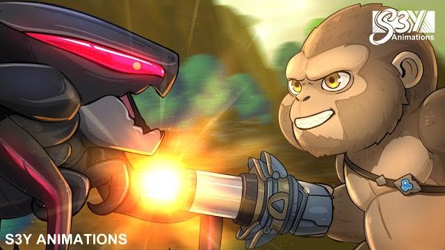 Baby godzilla, kong vs muto – animation 14 Baby godzilla, kong vs muto – animation 14