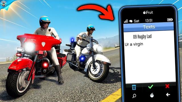 Trolling with the new police bike! (gta online) Trolling with the new police bike! (gta online)