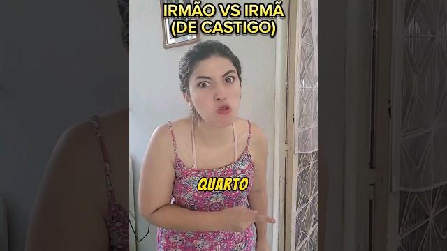 Irmão vs irmã (de castigo) #shorts #mãe #irmãos Irmão vs irmã (de castigo) #shorts #mãe #irmãos