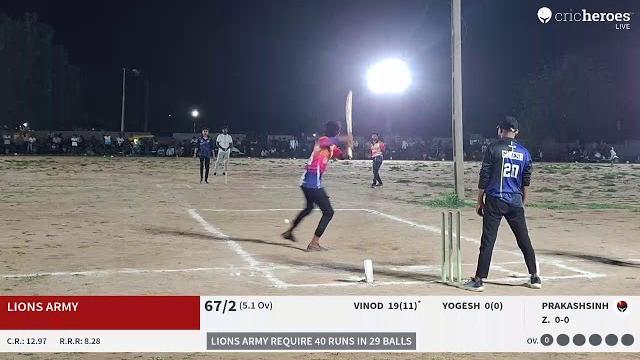 Randheja 11 vs lions army live cricket match | individual live - tersa chokdi,ground kalol Randheja 11 vs lions army live cricket match | individual live - tersa chokdi,ground kalol