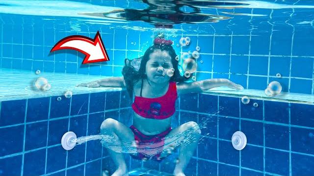 Layra aprende a mergulhar sozinha na piscina funda! Layra aprende a mergulhar sozinha na piscina funda!