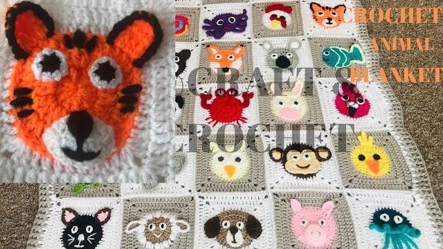 Crochet animal blanket/crochet tiger/part:10 Crochet animal blanket/crochet tiger/part:10
