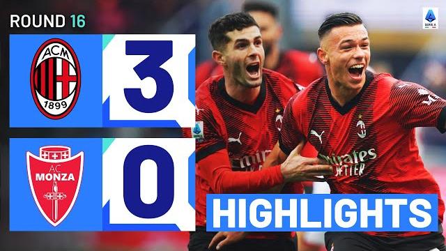 Milan-monza 3-0 | highlights | 18-year old scores in emphatic milan win | serie a 2023/24 Milan-monza 3-0 | highlights | 18-year old scores in emphatic milan win | serie a 2023/24