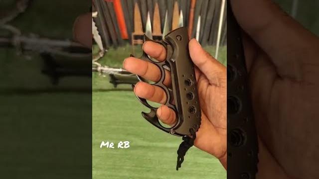 Knuckle duster knife ️️ amazing button knife | gupti knife | indian sword market | khanjar knife Knuckle duster knife ️️ amazing button knife | gupti knife | indian sword market | khanjar knife