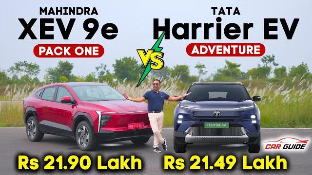 Tata harrier ev vs mahindra xev 9e base model comparison xev 9e pack one vs harrier ev adventure Tata harrier ev vs mahindra xev 9e base model comparison xev 9e pack one vs harrier ev adventure