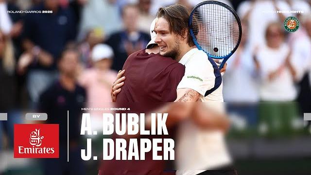 Highlights bublik vs draper round 4 | roland-garros 2025 Highlights bublik vs draper round 4 | roland-garros 2025