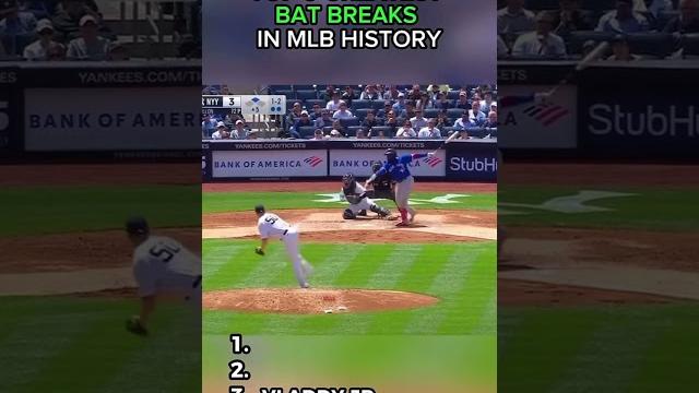 Top 5 greatest bat breaks in mlb history #baseball Top 5 greatest bat breaks in mlb history #baseball