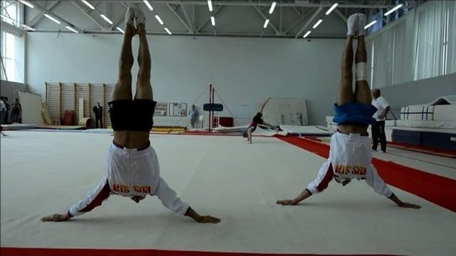 Russia's male gymnasts train for olympics Russia's male gymnasts train for olympics