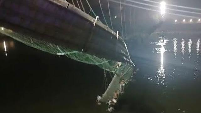 Gujarat bridge collapse: at least 32 dead as cable bridge collapses in morbi; rescue ops underway Gujarat bridge collapse: at least 32 dead as cable bridge collapses in morbi; rescue ops underway