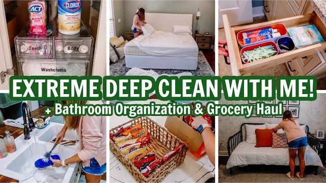 Extreme deep clean with me! | extreme cleaning motivation | cricut + the container store organizing Extreme deep clean with me! | extreme cleaning motivation | cricut + the container store organizing
