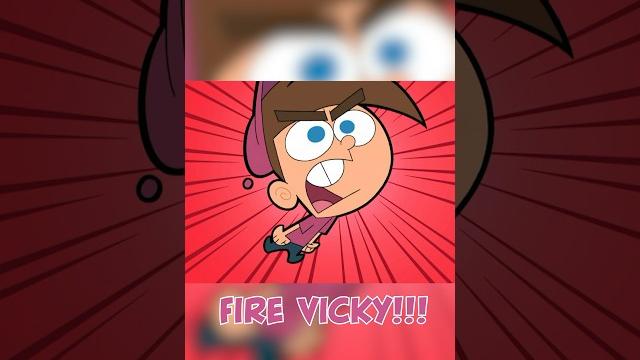 Timmy from fairly oddparents gets vicky fired!! #shorts Timmy from fairly oddparents gets vicky fired!! #shorts
