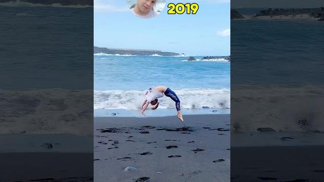 Back handspring through the years – in just seconds! ⏳️ Back handspring through the years – in just seconds! ⏳️