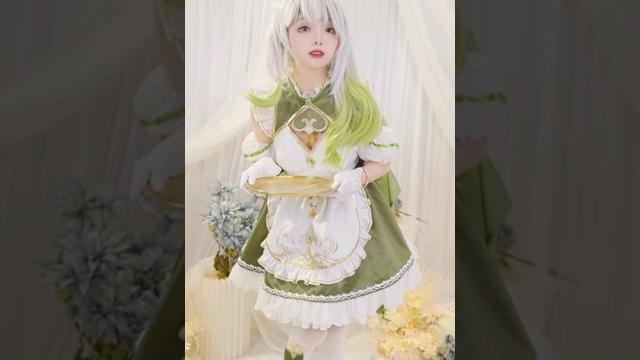 Uwowo nahida cute maid cosplay costume #nahida Uwowo nahida cute maid cosplay costume #nahida