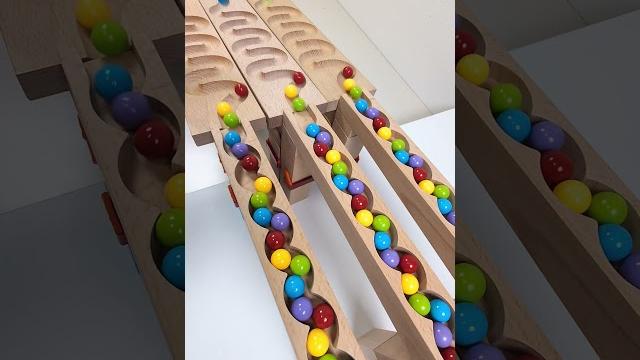 Marble run race asmr #18 wooden wave course colorful marbles #shorts #marblerun #marblerunrace #asmr Marble run race asmr #18 wooden wave course colorful marbles #shorts #marblerun #marblerunrace #asmr